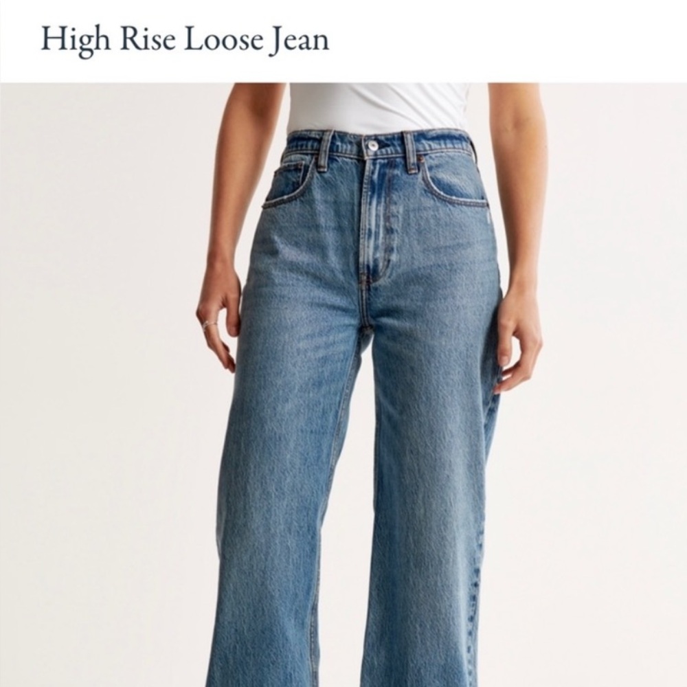 Abercrombie High Rise Loose Jeans (25S)